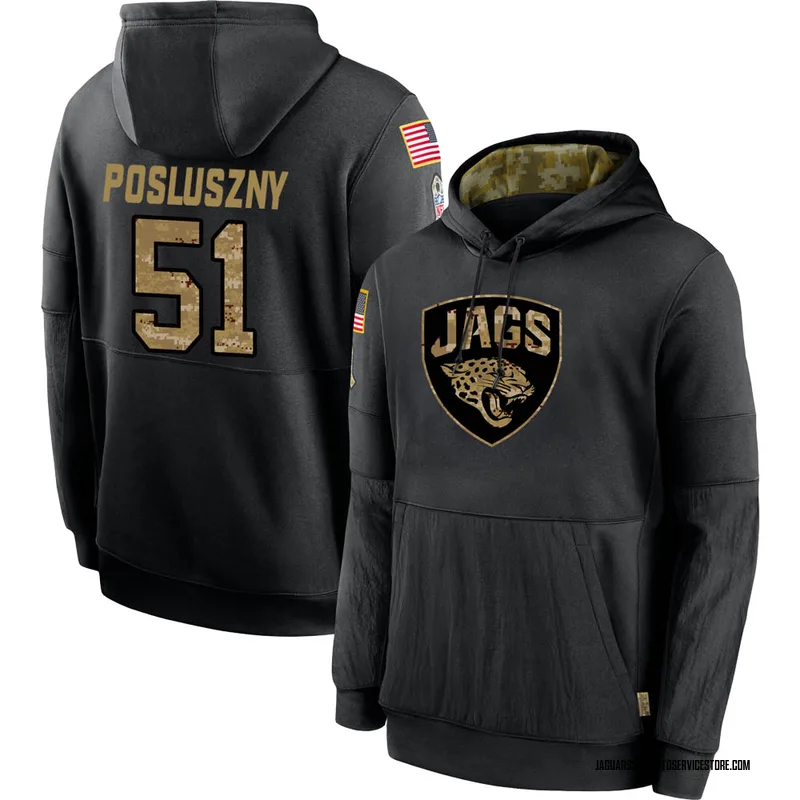 Jacksonville Jaguars #51 Paul Posluszny Black Salute To Service Jersey